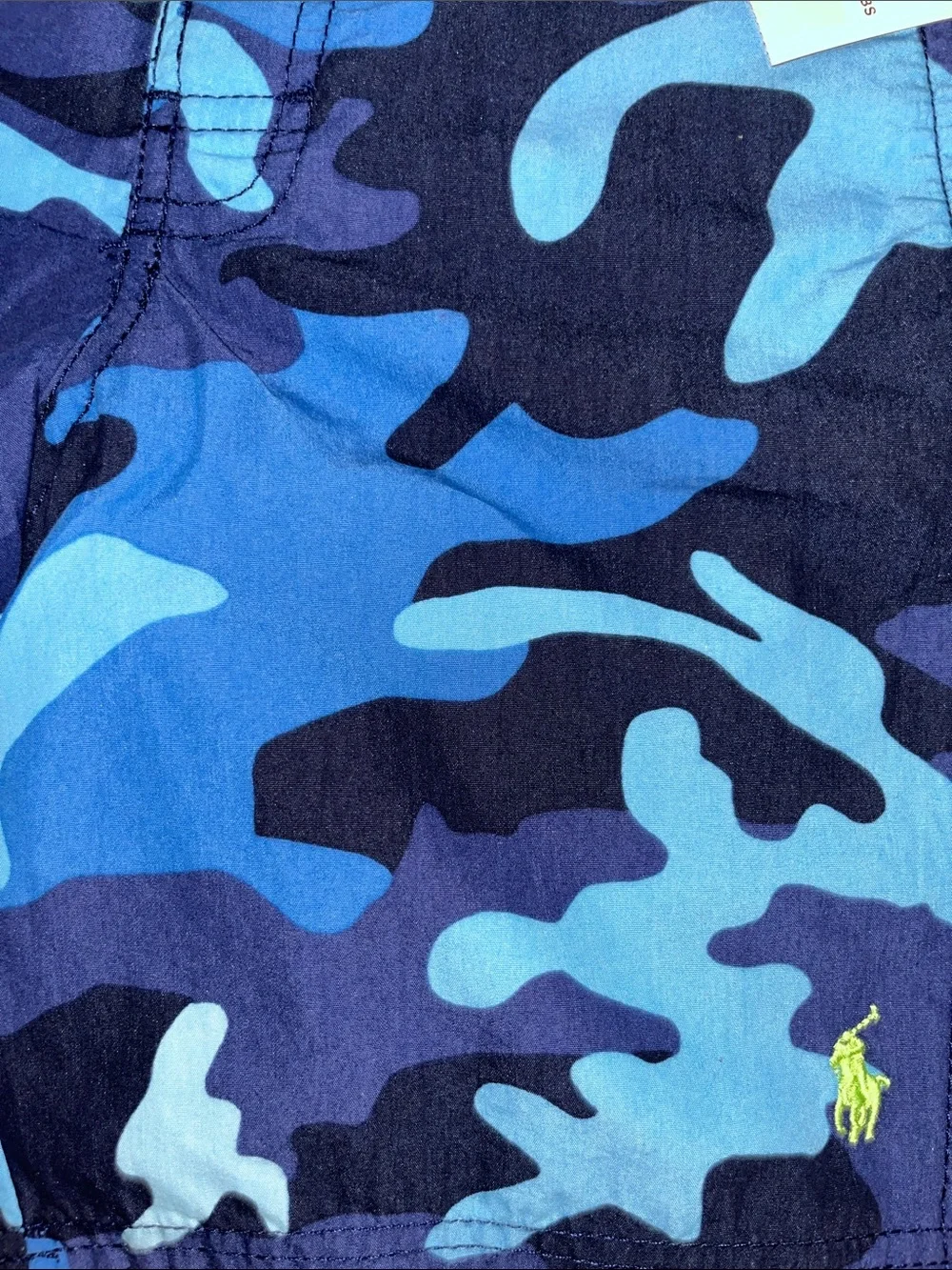 NWT Boys Polo Ralph Lauren Blue Camo Swimsuit with pockets size 6